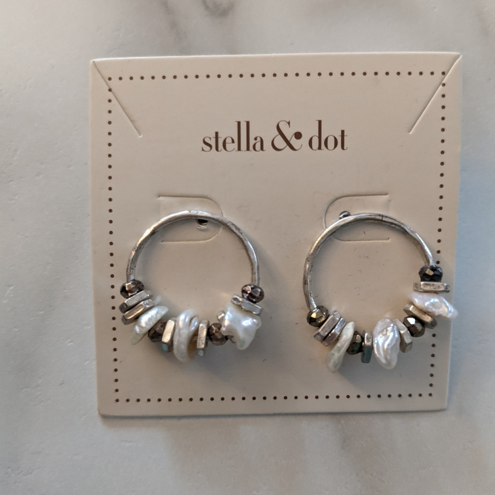 Stella and Dot shell earrings
